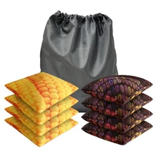 KHAMPA Cornhole Bags Bean Bags All Weather Set of 8 for Cornhole Toss Games
