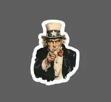 Uncle Sam Sticker USA Top Hat Waterproof America Taxes Gift NEW