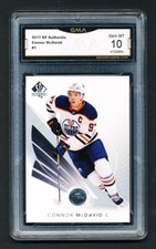 2017 UPPER DECK SP AUTHENTIC HOCKEY 1 CONNOR McDAVID OILERS GMA 10 GEM MINT
