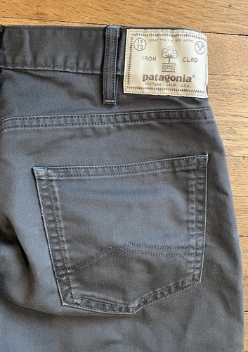 Patagonia Jeans Hose Herren 30x30 grau Waschung gerades Bein Slim Fit Stretch