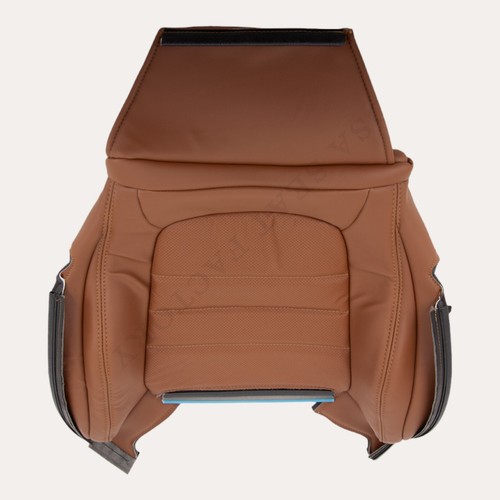 For 2015-2023 Mercedes-Benz C-Class Coupe Driver Bottom Seat Cover-SADDLe BROWN - Picture 7 of 12