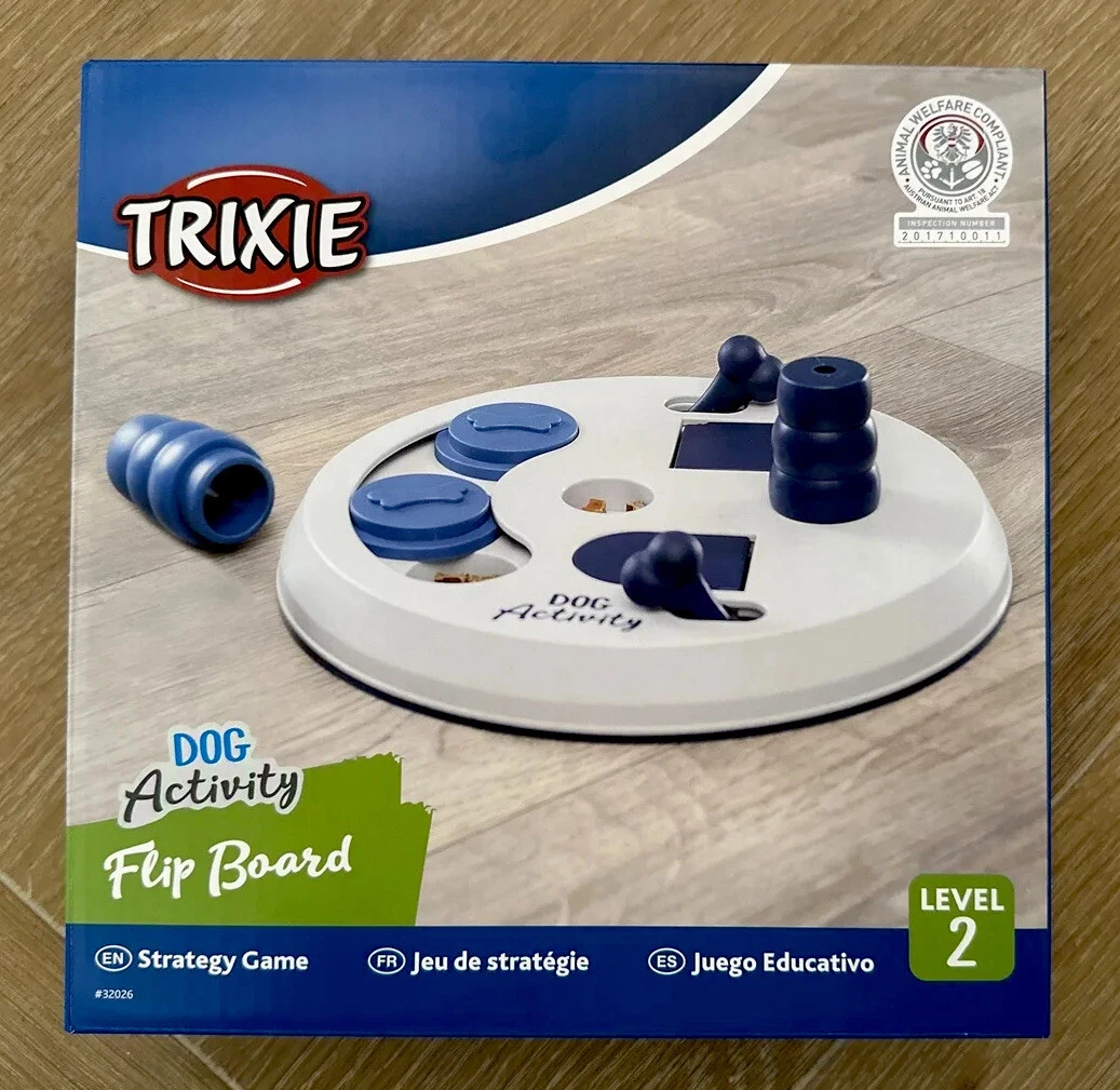 NEW Trixie Dog Activity Flip Board Level 2 Toy Treat Holder, Hide-and-Seek