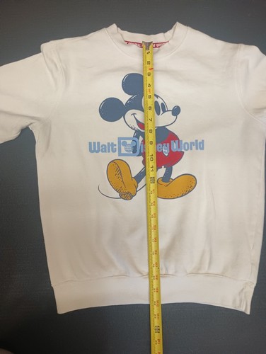 Disney White Pullover Printed Mickey Mouse Graphic Sweatshirt Regular Youth L - Picture 6 of 11