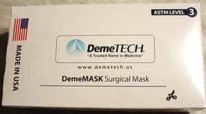 FULL CASE DEMETECH SURGICAL MASK ASTM LEVEL 3 QTY 2500 INDIVIDUAL MASK 50 BOXES