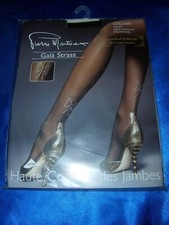 Edle Pierre Mantoux Feinstrumpfhose mit Naht + Straß schwarz Gr. S Collant OVP