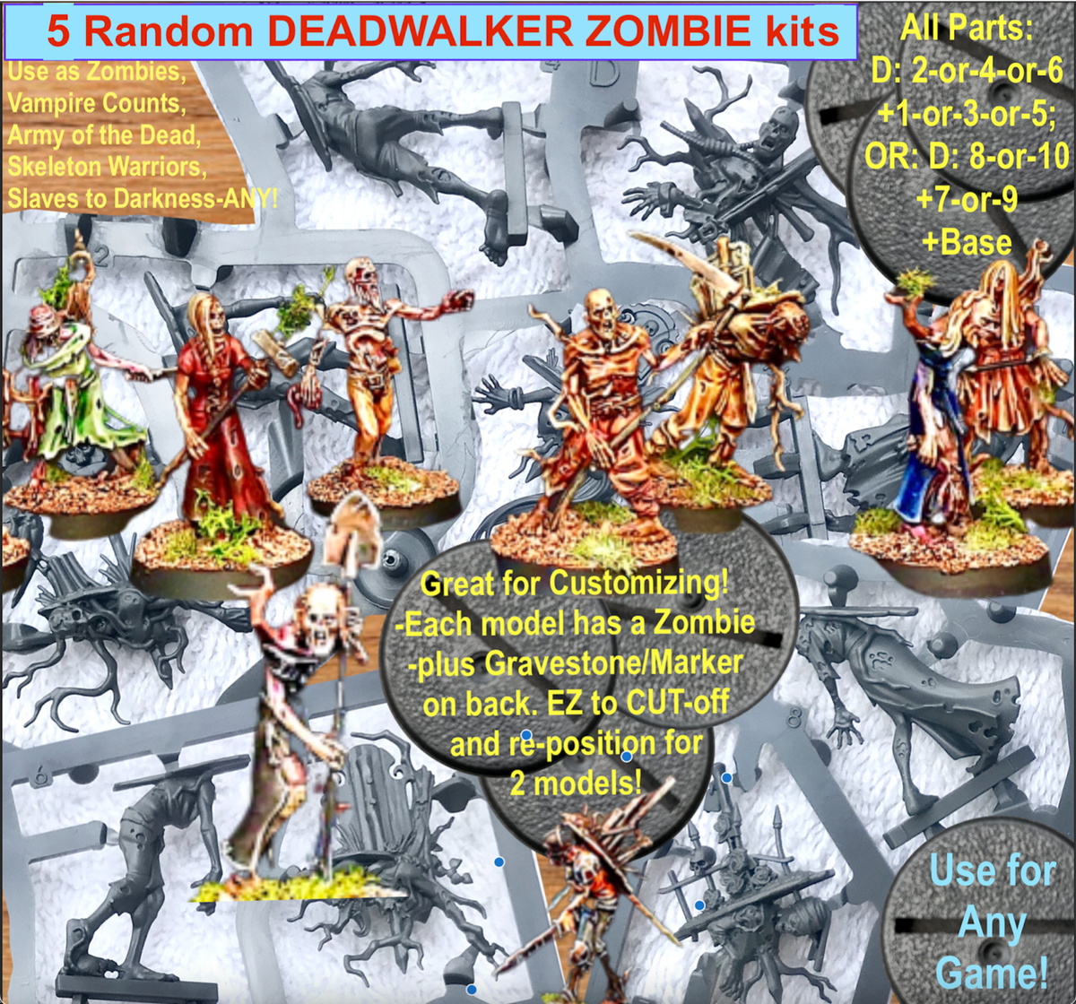 5 ZOMBIE model~SOULBLIGHT GRAVELORDS~VAMPIRE COUNTS~Games Workshop