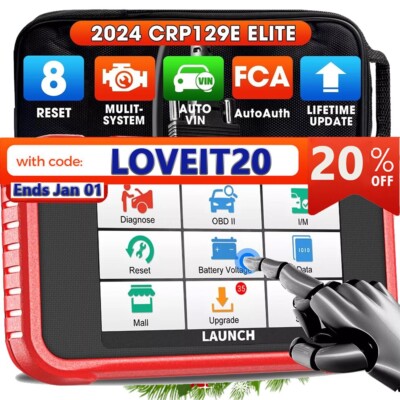 LAUNCH CRP129X PRO+ OBD2 Scanner Car Diagnostic Tool Engine ABS SRS EBP SAS TPMS