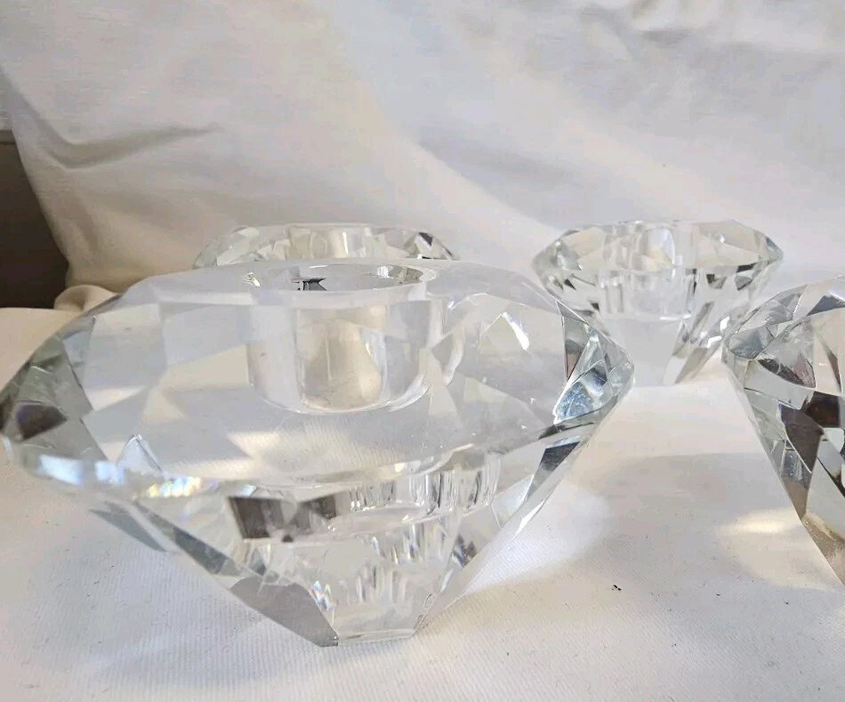 Sia Kristall Kerzenhalter Leuchter 4x Stück Vintage Candle Home Fashion - Bild 3 von 4