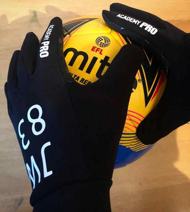 football Personalised Grip Gloves Thermal Quick Drying Initials