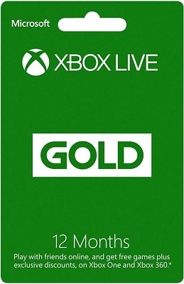 Microsoft 12 month Xbox live gold membership Subscription for xbox one