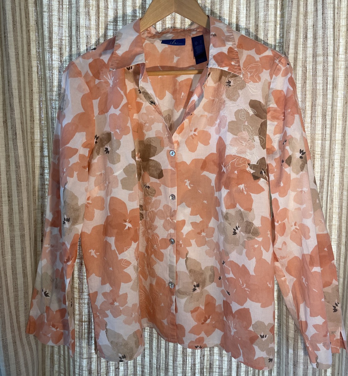 【YILON MADE】Joli flower blouse J H Collectibles Floral Women's Cotton Blouse Xl | eBay