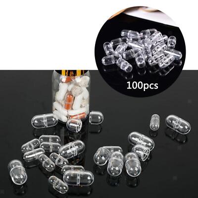 100er Set Mini Kunststoff leer klar Kapsel Pille für Lippenstift Lippenglanz Kosmetik