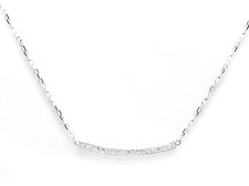 0.25Ct Stunning 14K Solid White Gold Diamond Necklace