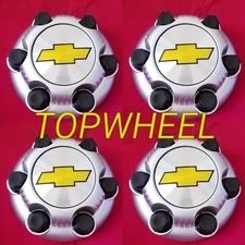 4 PCS 2000 - 2010 Chevy1500 Truck Van 16" 17"  6 LUG SILVER WHEEL CENTER CAP NEW
