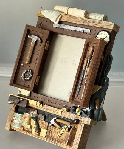Dad’s Workshop Toolman Klappfenster - Figi Resin Bilderrahmen - Foto 3,5x5”