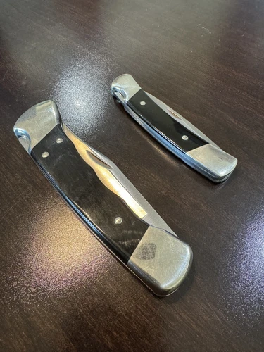 Buck Custom Shop Lot 110 And 501 S30V Buffalo Horn - Picture 1 of 10