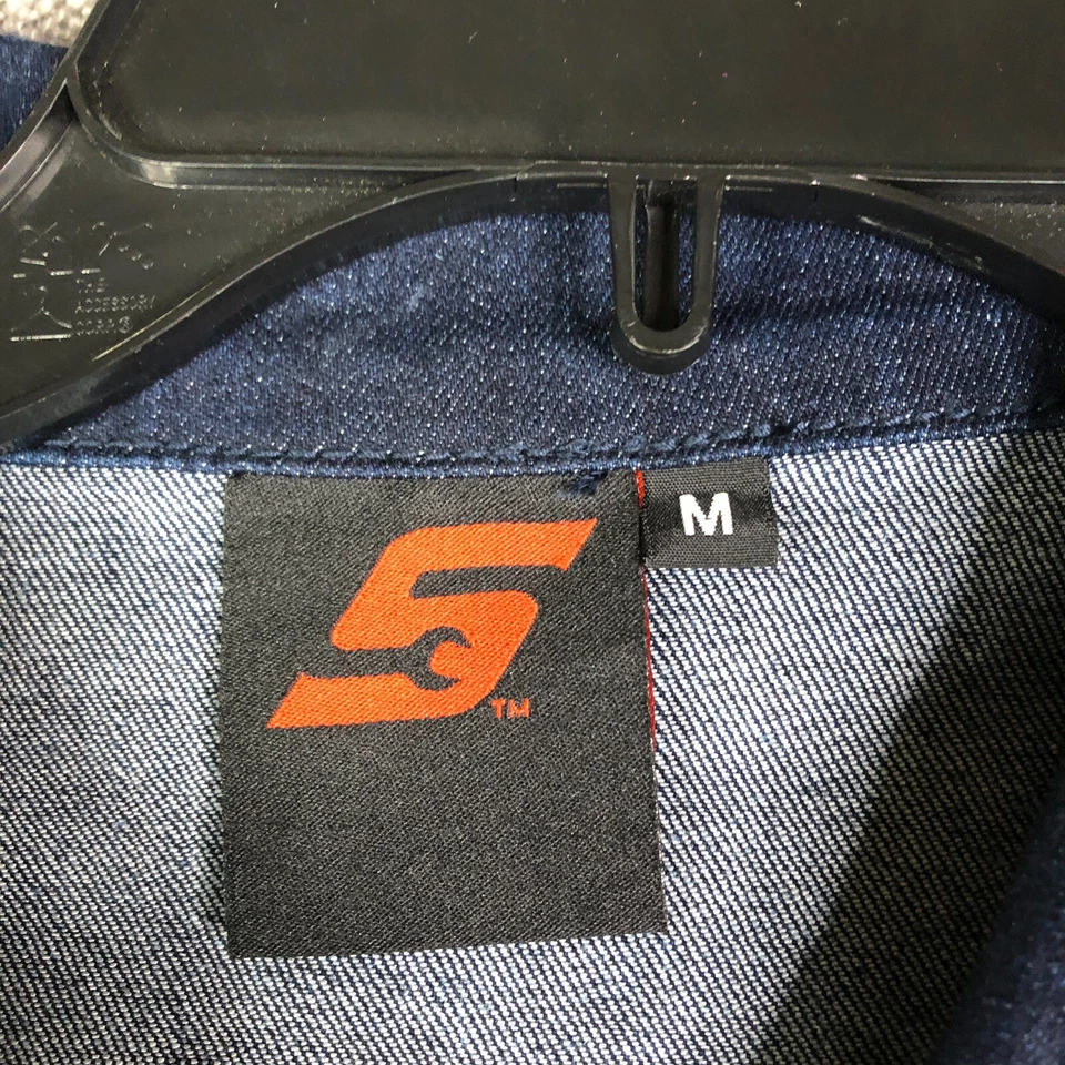 Snap-On 工具夹克女式 M 蓝色牛仔卡车司机深水洗 — 第 3/4 张图片
