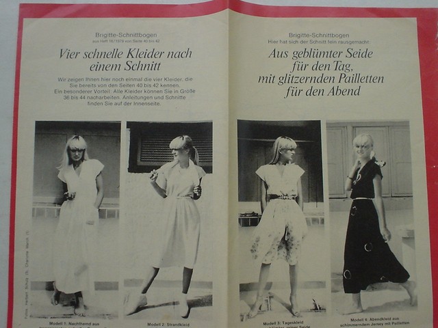 Brigittes Schneller Schnitt 16/79 4 schnelle Kleider 70er J kult vintage 36-44 Brigittes Schneller Schnitt 16/79 4 schnelle Kleider 70er J kult vintage 36-44