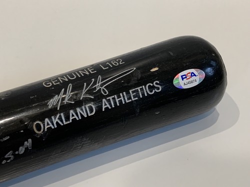 Mark Kotsay A's Signed Autograph Louisville Slugger Game Used Bat PSA DNA