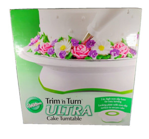 Wilton Trim-N-Turn Ultra Cake Turntable Lazy Susan Cake Decorating Stand - Locks