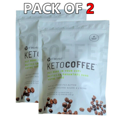 2X | It Works Keto Coffee 15 Packets with MCT Oil New And Improved Factory Seale