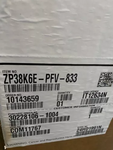 Alliance ZP38K6E-PFV-833 / COM11767 Compressor 1Ph 208/230V (NEW)