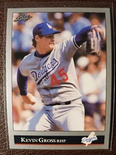 KEVIN GROSS LOS ANGELES DODGERS 1992 LEAF SERIES 1 BASEBALL CARD #33