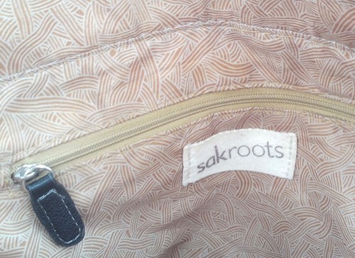 Sakroots Tote Bag 13" by 14" Multicolor on Black "Peace, Nature" - Picture 7 of 12
