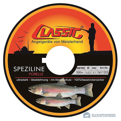 (0,009 /m) 500m CLASSIC FORELLE ANGELSCHNUR, MONOFIL TROUT LINE, FORELLEN-SCHNUR