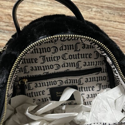 Juicy Couture Bag Black Cozy Faux Fur Backpack Juicy Couture  display picture 1