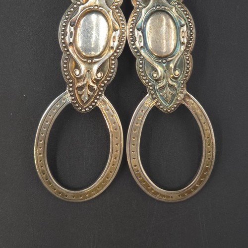 Antique Victorian Martin Hall & Co Sterling Silver Grape Shears Scissors c.1863 - Picture 9 of 22