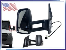 For 2019-2021 Mercedes Sprinter Left Front Door Side Rear View Mirror Long Arm