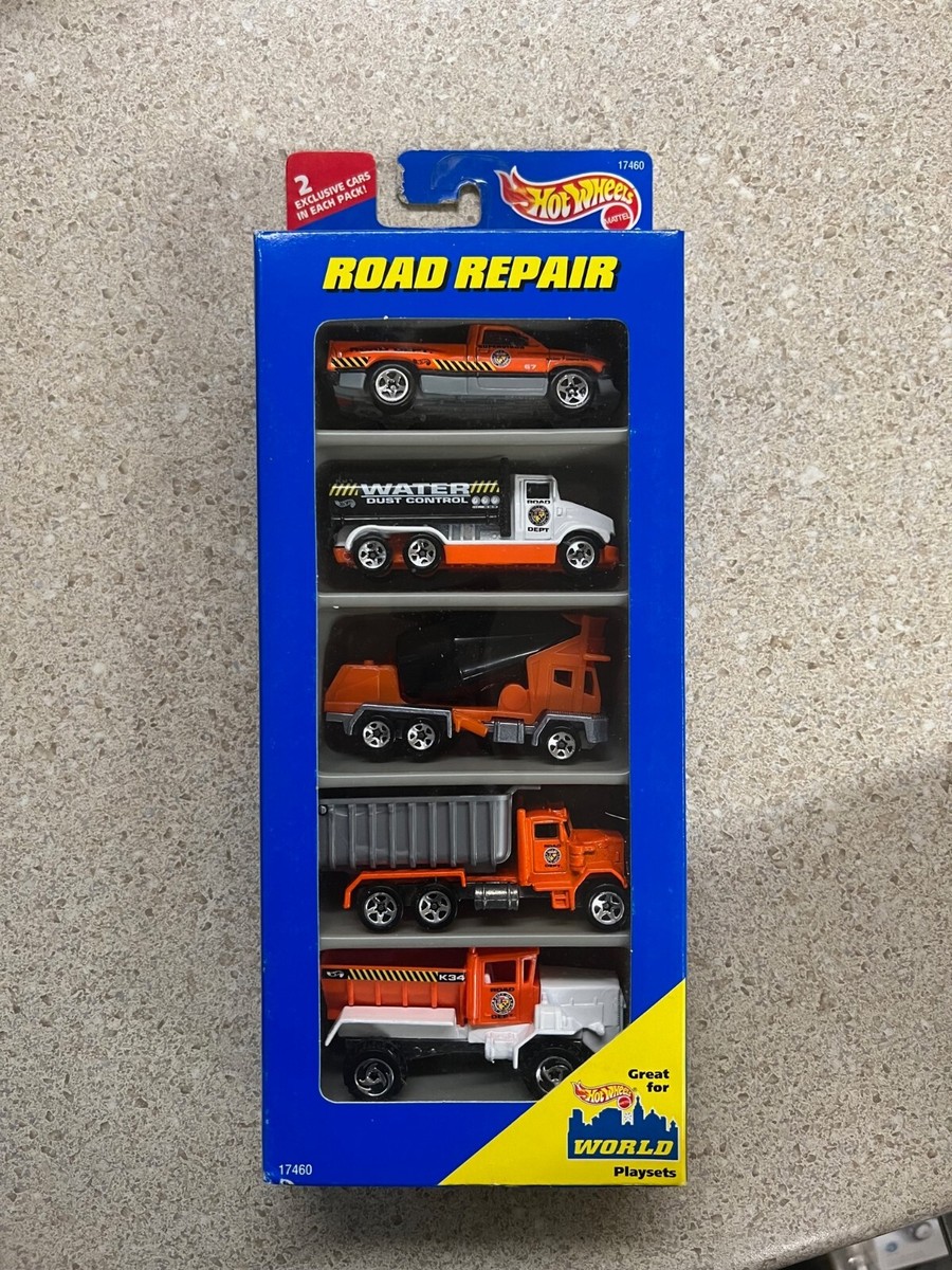 1996 Hot Wheels 5 Car Gift Pack ROAD REPAIR VEHICLES #17460