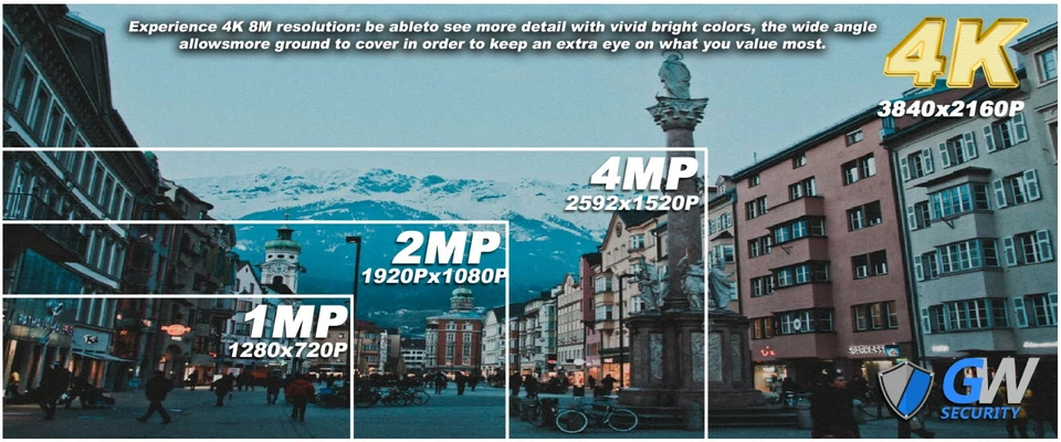 8MP 2160p UHD 4K Two Way Audio Fulltime Color IP PoE Security Camera GW8028IP - Image 2 of 4