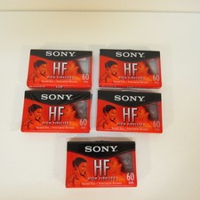 Lot of 5 Sony High Fidelity Audio Cassette Tape 60 Minutes NIP