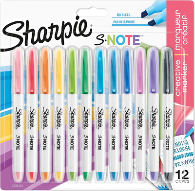 Sharpie S.Note 12er Pack Kreative Permanentmarker Pastellfarben