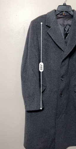 Hickey-Freeman Current Brown/Black Herringbone Classic Wool Unisex Coat XL - Picture 8 of 14