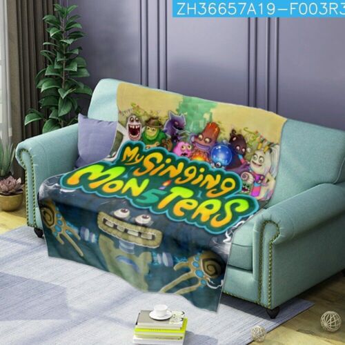 My Singing Monsters Fleecedecke Schlafsofa Überwurf warm weich Flanell Tagesdecke - Bild 13 von 31
