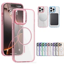 Shockproof Mag Safe Case for iPhone 16 Pro Max 16e 15 14 13 12 11 Clear Cover