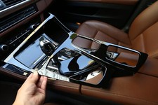 Glanz Schwarz Mittelkonsole Schaltknauf Rahmen Passend für BMW 5er F10 2011-17