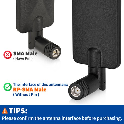 5dBi WiFi6 Tri-Band 2,4 GHz/5 GHz/6E RP-SMA/SMA-Antenne für WLAN-Router Netzwerk - Bild 17 von 26