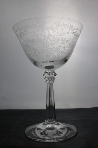 Vintage Fostoria Romance Etched Crystal 2 Champange Sherbets 5 5/8 " - Picture 2 of 5