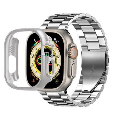 Metal Strap+TPU Case For Apple Watch Series 8 ultra 49 mm Stainless Steel Strap
