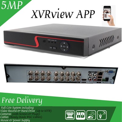 CCTV DVR Recorder Box 4/8/16 Kanal 1080P 5MP FULL HD CCTV System HDMI H.265+