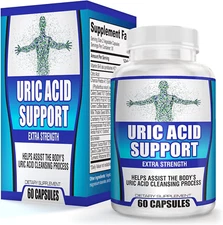 Uric Acid Supplement (All-In-1) Cleanse Support Flush with 14 Active Ingredie...