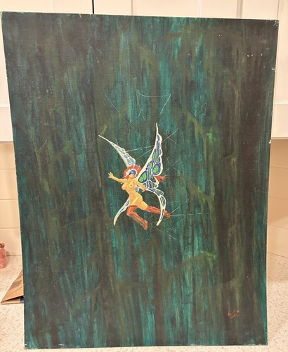 Frühes Dameon Willich Original Gemälde Wizards Doom Acryl auf Karton 22x28 MTG - Bild 1 von 13