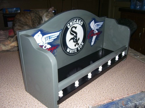 Chicago White Sox Bobble heads display shelf for bobble heads 21 x 11 x 6 - Picture 10 of 13
