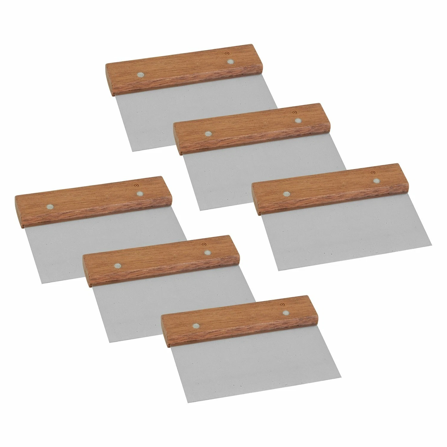 Stainless Steel Bench Scraper, Chopper Dough, Wooden Handle for Bakeware (6 PC)
Opens in a new windo