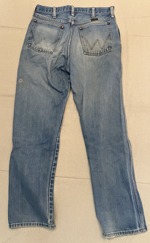 Wrangler Vintage USA Made 31x30 Jeans 910 DEN W14CN 1970's. Hippie Punk Retro 77 - Picture 2 of 19