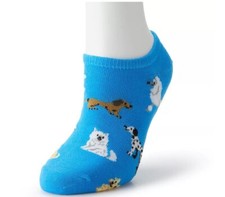 Women's No Show Socks With Cute Dogs Sock Size 9-11 